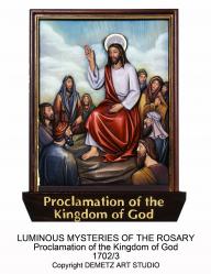  Set of Joyful Mysteries of the Rosary Reliefs in Linden Wood 