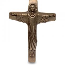  Risen Christ Metal Crucifix - 9 1/2\" Ht 