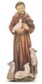  ST. FRANCIS OF ASSISI HAND PAINTED SOLID RESIN STATUE 