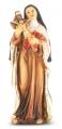  ST. THERESE HAND PAINTED SOLID RESIN STATUE 
