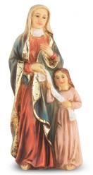  ST. ANNE HAND PAINTED SOLID RESIN STATUE 