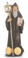  ST. BENEDICT HAND PAINTED SOLID RESIN STATUE 