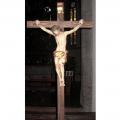  4" to 24" Crucifix on Carved Cross in Maple or Linden Wood 