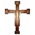  Christ the King/Christus Rex Crucifix 3/4 Relief in Linden Wood (48" cross) 