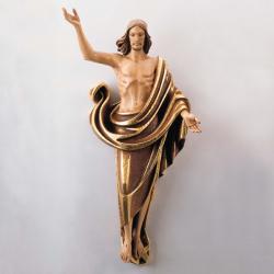  Risen Christ/Resurrection Statue 3/4 Relief in Linden Wood, 24\" - 48\"H 