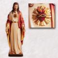  Sacred Heart Statue in Linden Wood, 6" - 60"H 