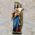  Our Lady Help of Christians w/Crown Statue in Linden Wood, 54"H 