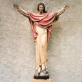  Risen Christ/Resurrection Statue With Stand in Linden Wood, 52" & 66"H 