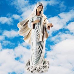  Our Lady of Medjugorje Statue in Poly-Art Fiberglass, 24\" - 72\"H 