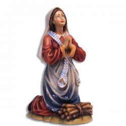  St. Bernadette of Lourdes Kneeling Statue in Linden Wood, 5\" - 24\"H 