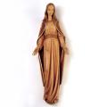  Our Lady of Grace Statue 3/4 Relief in Linden Wood, 44"H 