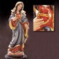  Immaculate/Sacred Heart of Mary Statue in Linden Wood (Custom) 