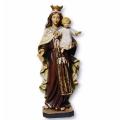  Our Lady of Mount Carmel Statue in Linden Wood, 8" - 24"H 