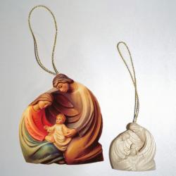  \"Holy Family\" Christmas Nativity Tree Ornament in Wood (1.6\" to 1\' 4\") 
