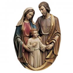  Holy Family Bust 3/4 Relief in Linden Wood, 6\" - 48\"H 