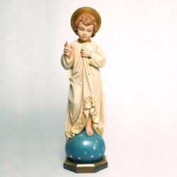  Infant on Globe With Halo Statue in Poly-Art Fiberglass, 36\"H 