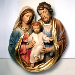  Holy Family Bust 3/4 Relief in Poly-Art Fiberglass, 44\"H 