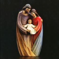  Holy Family Statue in Linden Wood, 3.6\" - 48\"H 