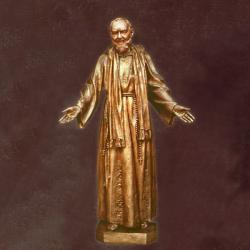  St. Padre Pio w/Open Arms Statue in Poly-Art Fiberglass, 48\" - 72\"H 