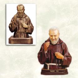  St. Padre Pio Bust - Bronze Metal, 22\"H 
