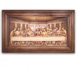  Last Supper Relief w/Frame in Linden Wood 