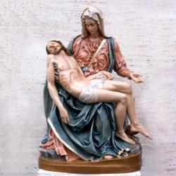  Pieta Statue by Michelangelo in Poly-Art Fiberglass, 18\"H 