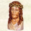  Crucified Jesus Bust Statue in Wood, 5.6" & 6"H 