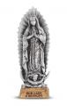  O.L OF GUADALUPE PEWTER STATUE ON BASE 