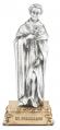  ST. PEREGRINE PEWTER STATUE ON BASE 