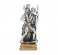  ST. CHRISTOPHER PEWTER STATUE ON BASE 