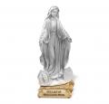  O.L. OF MIRACULOUS MEDAL PEWTER STATUE ON BASE 