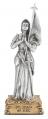  ST. JOAN OF ARC PEWTER STATUE ON BASE 