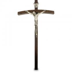  Wood & Metal Crucifix for Home - 6\" Ht 
