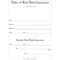  Notice of First Holy Communion Simple Form Pad/50 - OA179 