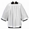  Tailored Wash & Wear Priest/Clergy Square Neck/Yoke Surplice 