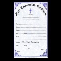  Pad of First Communion Certificates (pad/50) 