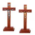  Standing Crucifix in Walnut (13") 