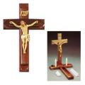  Sick Call Crucifix with Hand Painted Resin Pelligrini Figure (13") 