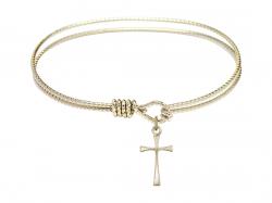  Maltese Cross Charm Bangle Bracelet 