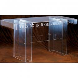  Acrylic Communion Table - \"THIS DO IN REMEMBRANCE OF ME\" - 5 Ft W 