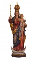  Madonna w/Child Statue in Maple or Linden Wood, 6.5\" - 71\"H 