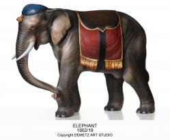  Elephant Christmas Nativity Figurine by \"Kostner\" in Fiberglass 
