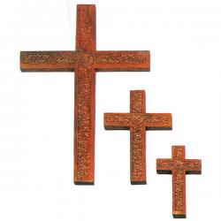  5 3/4\" to 15 1/2\" Carved Wood Wall Cross For Home & Church 