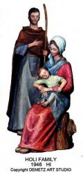  Holy Family Christmas Nativity by \"Sister Angelica\" in Fiberglass 