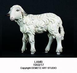  Lamb Standing Christmas Nativity Figurine by \"Kostner\" in Linden Wood 