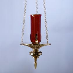  Combination Bronze Finish Hanging Sanctuary Lamp: 1936 Style - 11\" Dia 