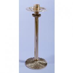  Combination Finish Bronze Low Profile Paschal Candlestick: 1936 Style - 30\" Ht - 3\" Socket 