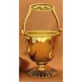  Satin Finish Bronze Holy Water Container/Pot & Sprinkler: 1936 Style - 11 3/4" Ht 