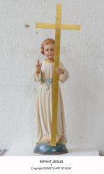  Infant Jesus Statue in Linden Wood, 30\" & 36\"H 