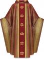  White or Red Monastic Chasuble - Roll Collar - Venetia Fabric 
